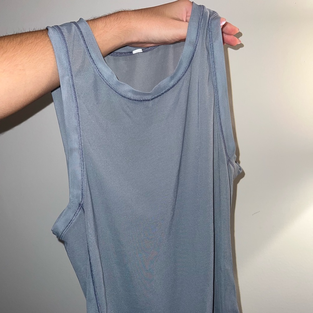 Grey mesh Lululemon tank